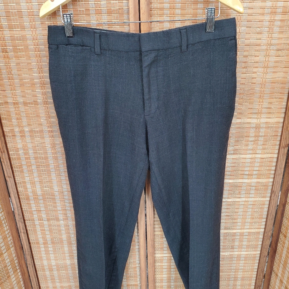 ♤ Banana Republic Mens Gray Wool Flat Front Trousers Size 31/32
